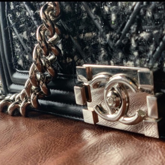 Black Medium Boy Bag - Picture 5 of 7